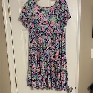 Lilly Pulitzer Women's Floral Dress in Pink and Blue